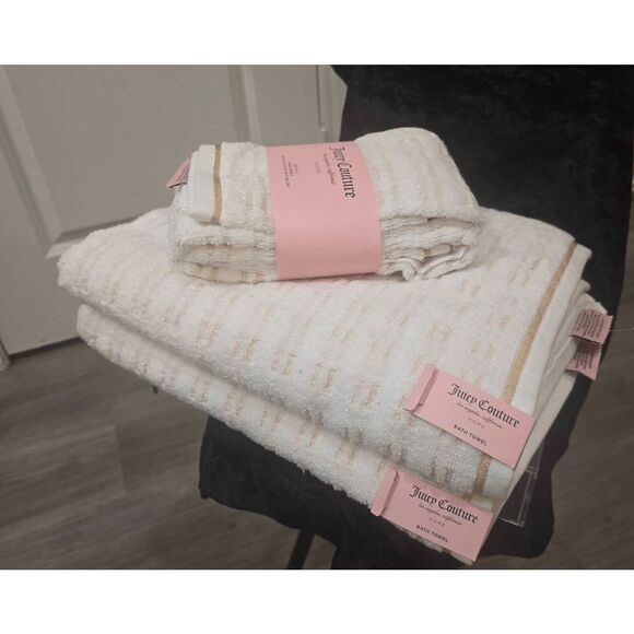 Juicy Couture Home Set of 2 Striped Hand Towels - Picture 6 of 9